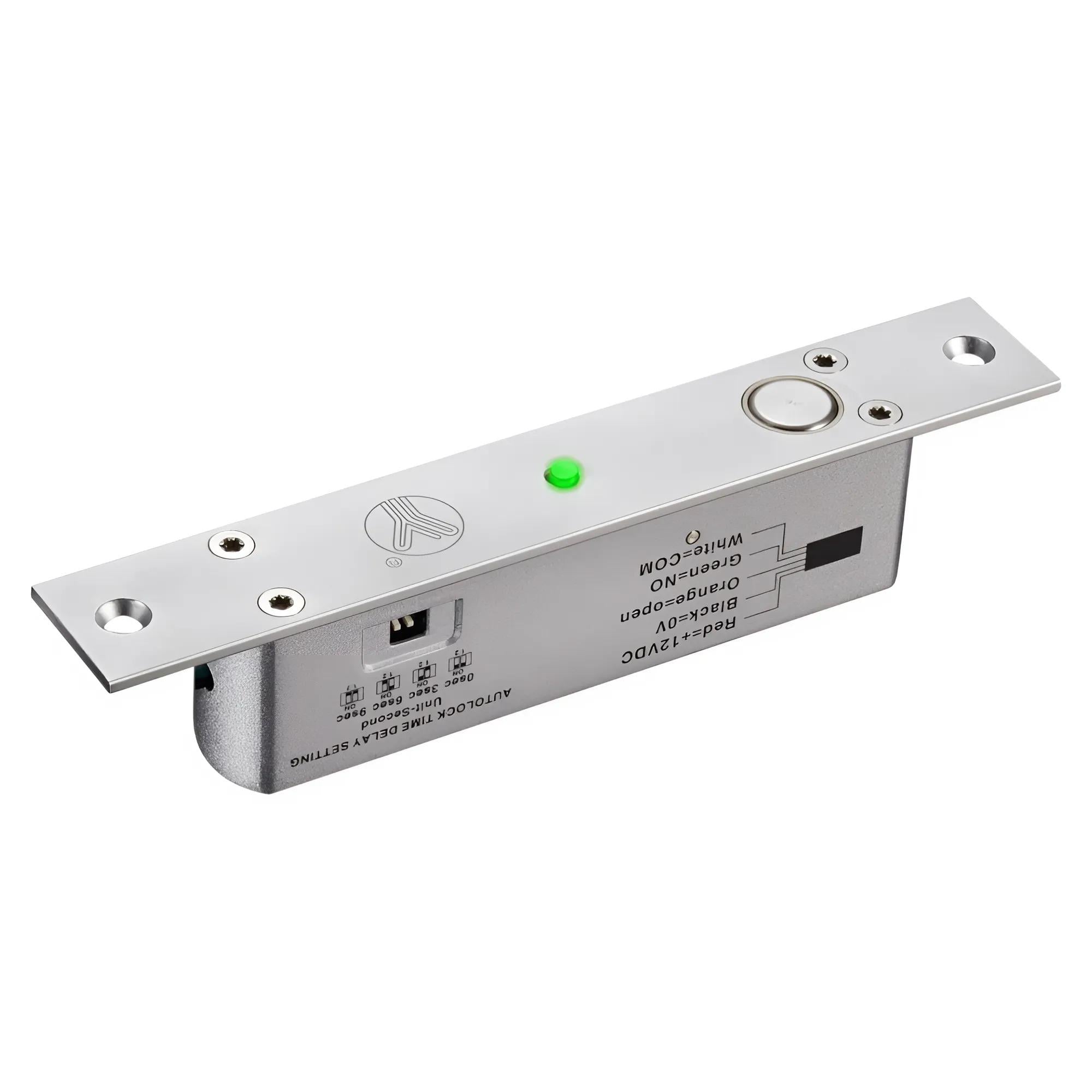 Ригельный врезной замок Yli Electronic YB-200LED DC12 V/850 мА серый (99-00004853)