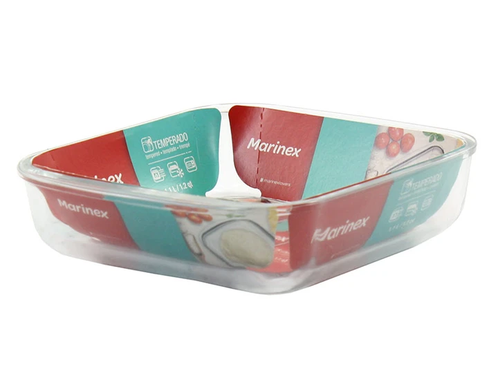 Деко квадратне Marinex із жароміцного скла квадратне 1,1 л (6221)