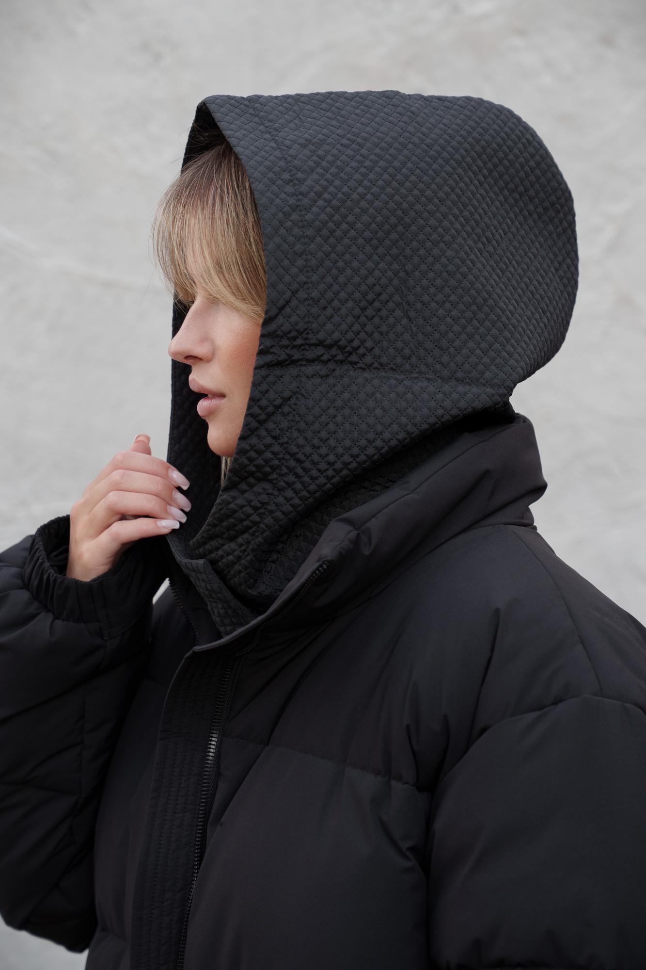 Шапка-капюшон Without Brand Sara Мелкую клетку Black (8055922)