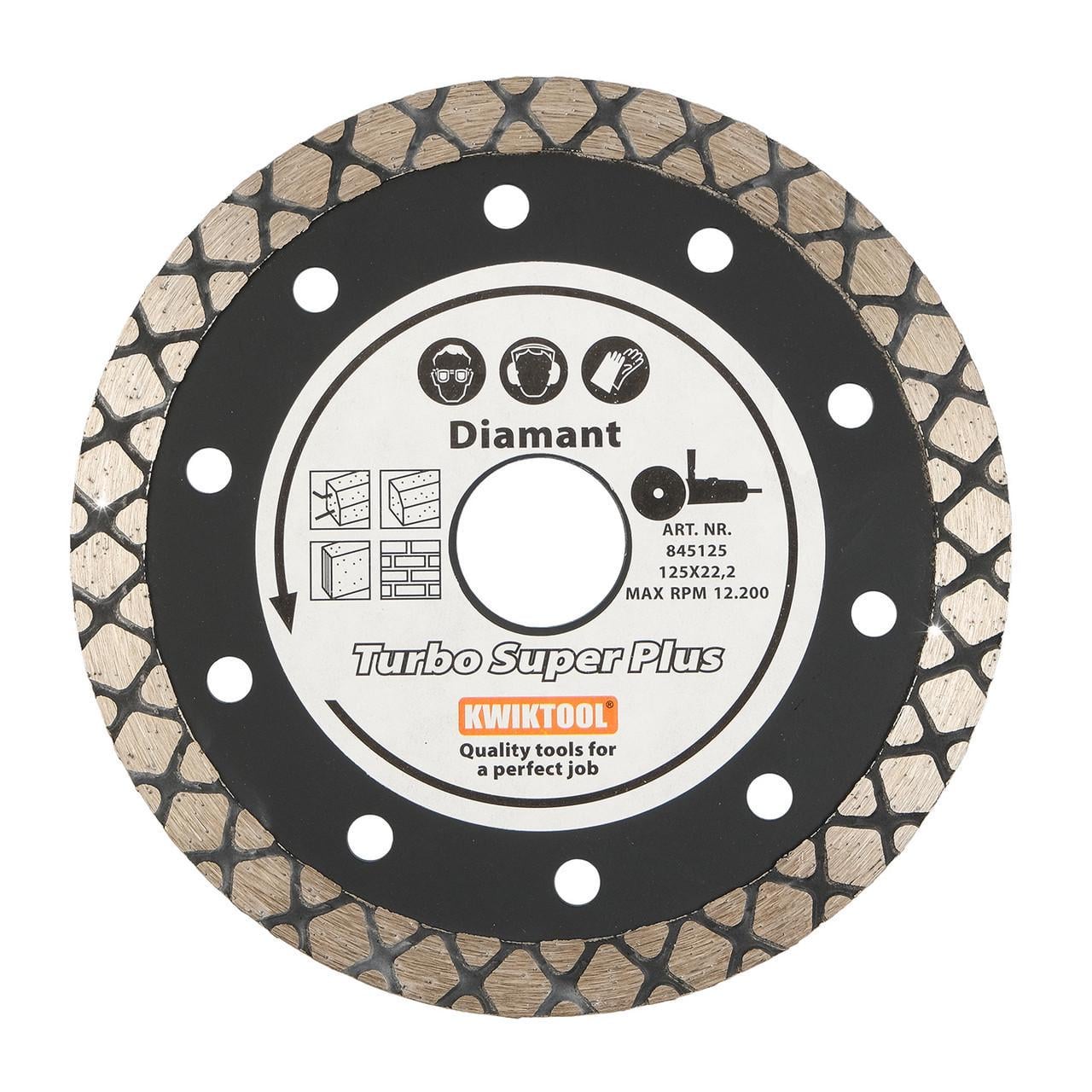 Диск алмазний 125 мм відрізний турбо по бетону/граніту/тротуарній плитці та каменю (2829212004)