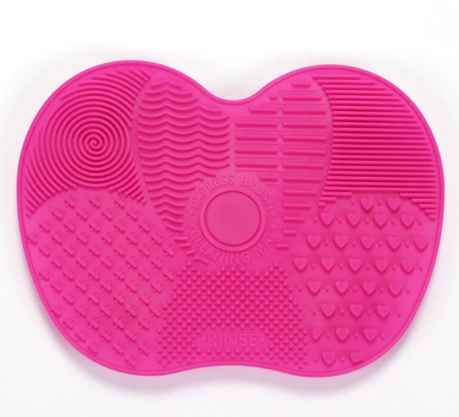 Силиконовый коврик SUNROZ Small Cleaning Brush Mat для мытья ко сметических кисточек Малиновый (SUN2670)
