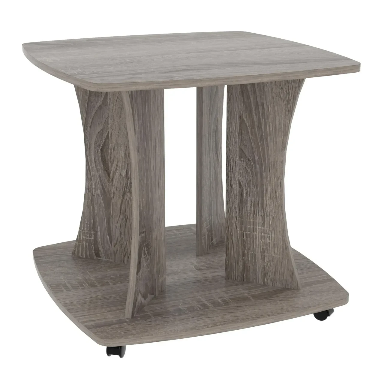 Стіл журнальний з коліщатками Kontinent Kvant 65х65х55 см Дуб Сонома Трюфель (78482076) - фото 1 Стіл журнальний з коліщатками Kontinent Kvant 65х65х55 см Дуб Сонома Трюфель (78482076) - фото 1