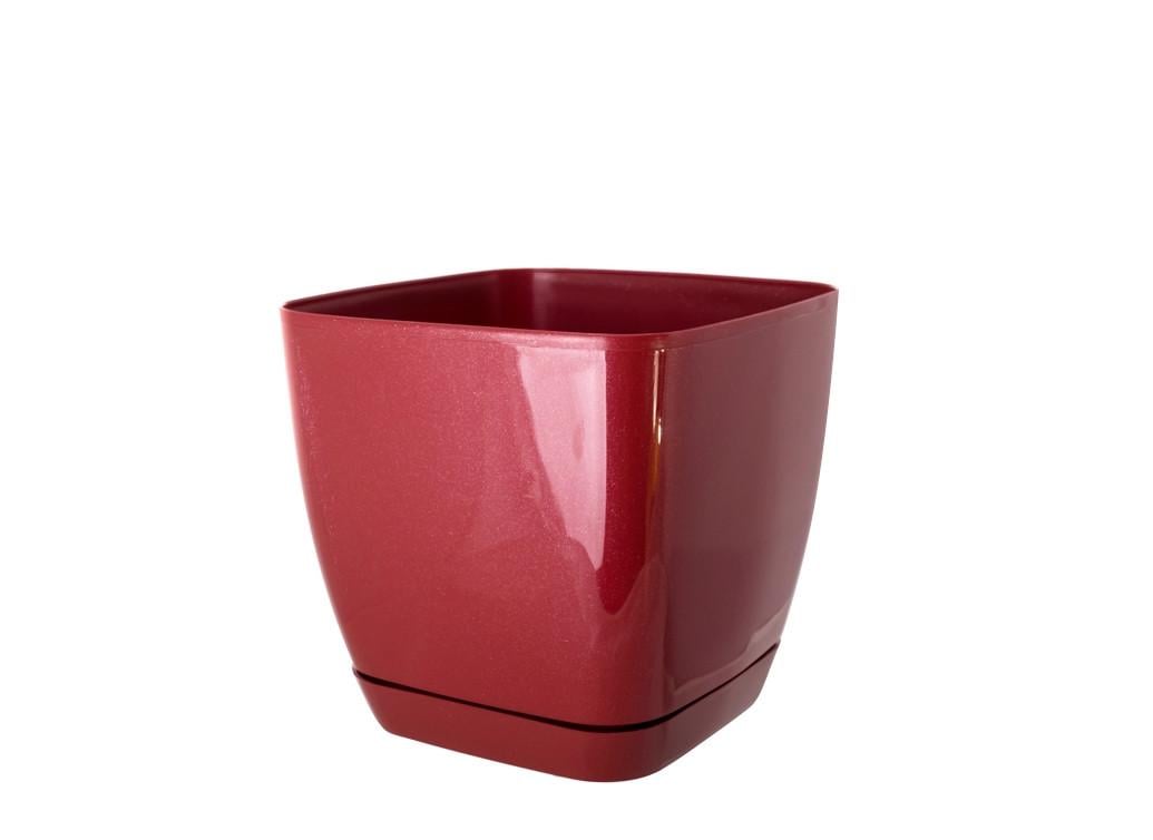 Горщик для квітів Form-Plastic Тоскана квадратний 3,7 л 17х16 см Бордо
