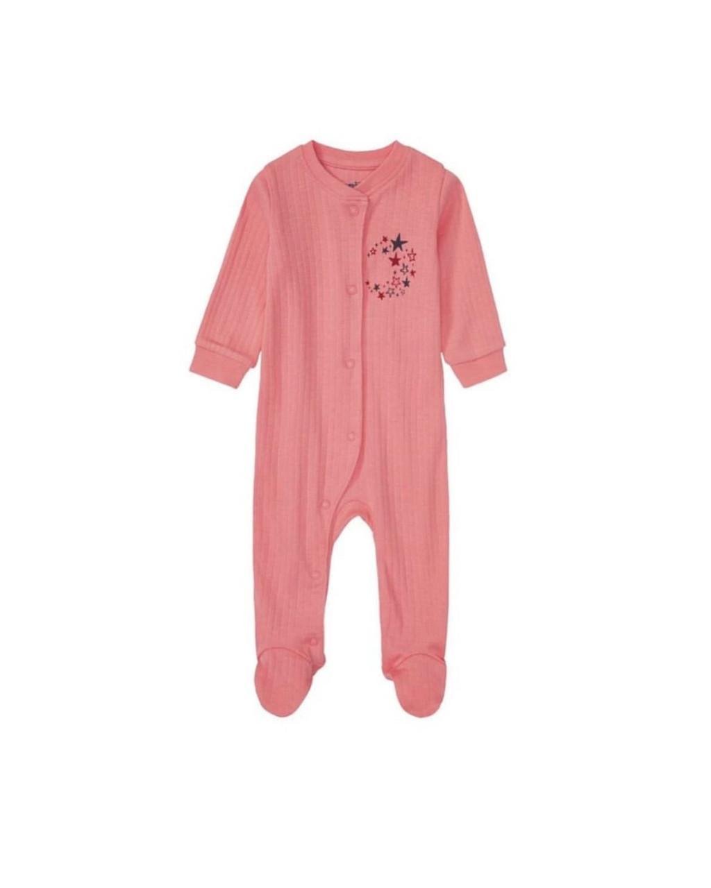 Чоловічок на дівчинку в рубчик на заклепках із зірочками Lupilu 80 см на 9-12 міс. Рожевий (2768104990)