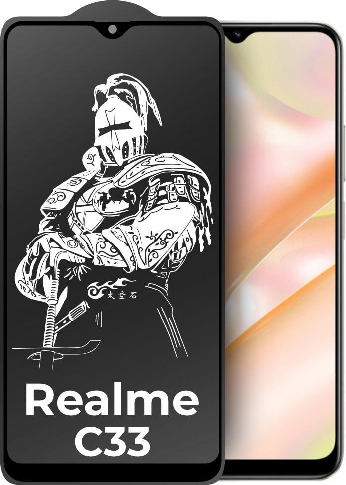 Защитное стекло King Fire Realme C33 (Full Glue) Black (30291)
