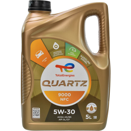 Моторное масло Total Quartz 9000 Future NFC A5/B5 SL/CF 5W-30 5 л (183199)