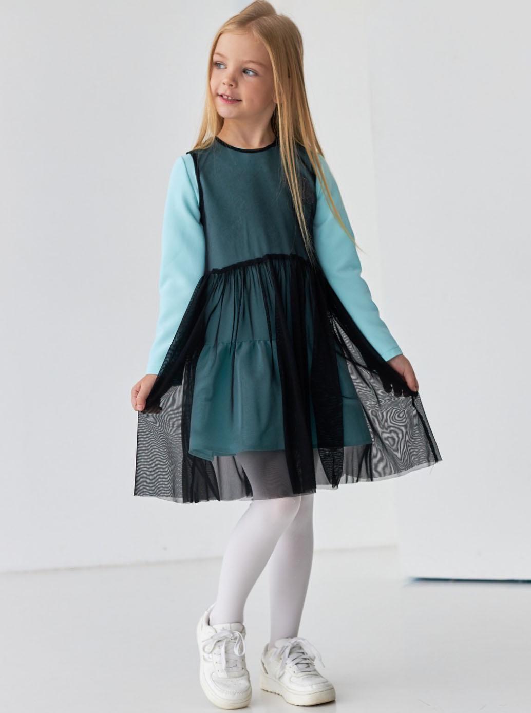 Платье для девочки нарядное Tair Kids Мия 122 116 см Мятный (97658)