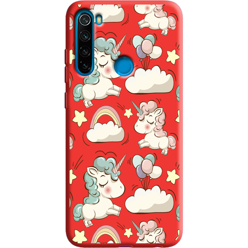 Чохол Boxface Xiaomi Redmi Note 8 Unicorns Червоний силікон  (38214-cc2-38683)