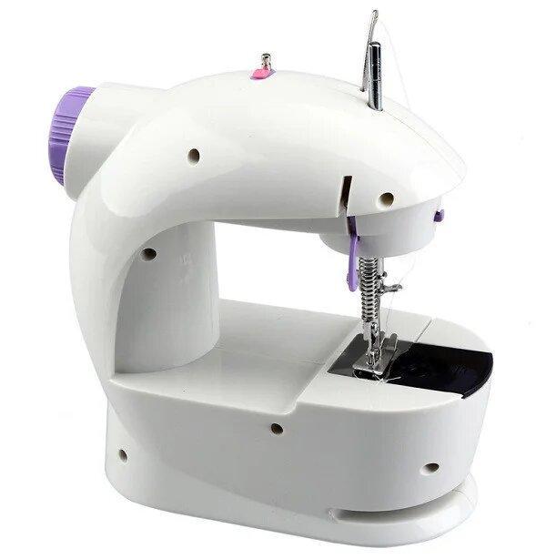 Швейная мини машинка Mini Sewing Machine FHSM-201 с адаптером и педалью - фото 2