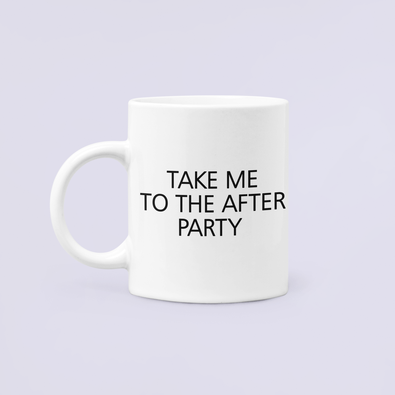 Чашка керамическая с принтом "Take me to the party" 330 мл Белый