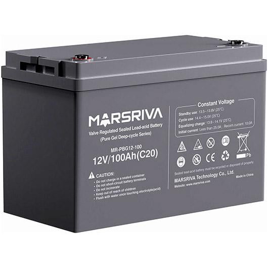 Акумулятор для ДБЖ MARSRIVA MR-PBG12-100 12V/100Ah Чорний - фото 3