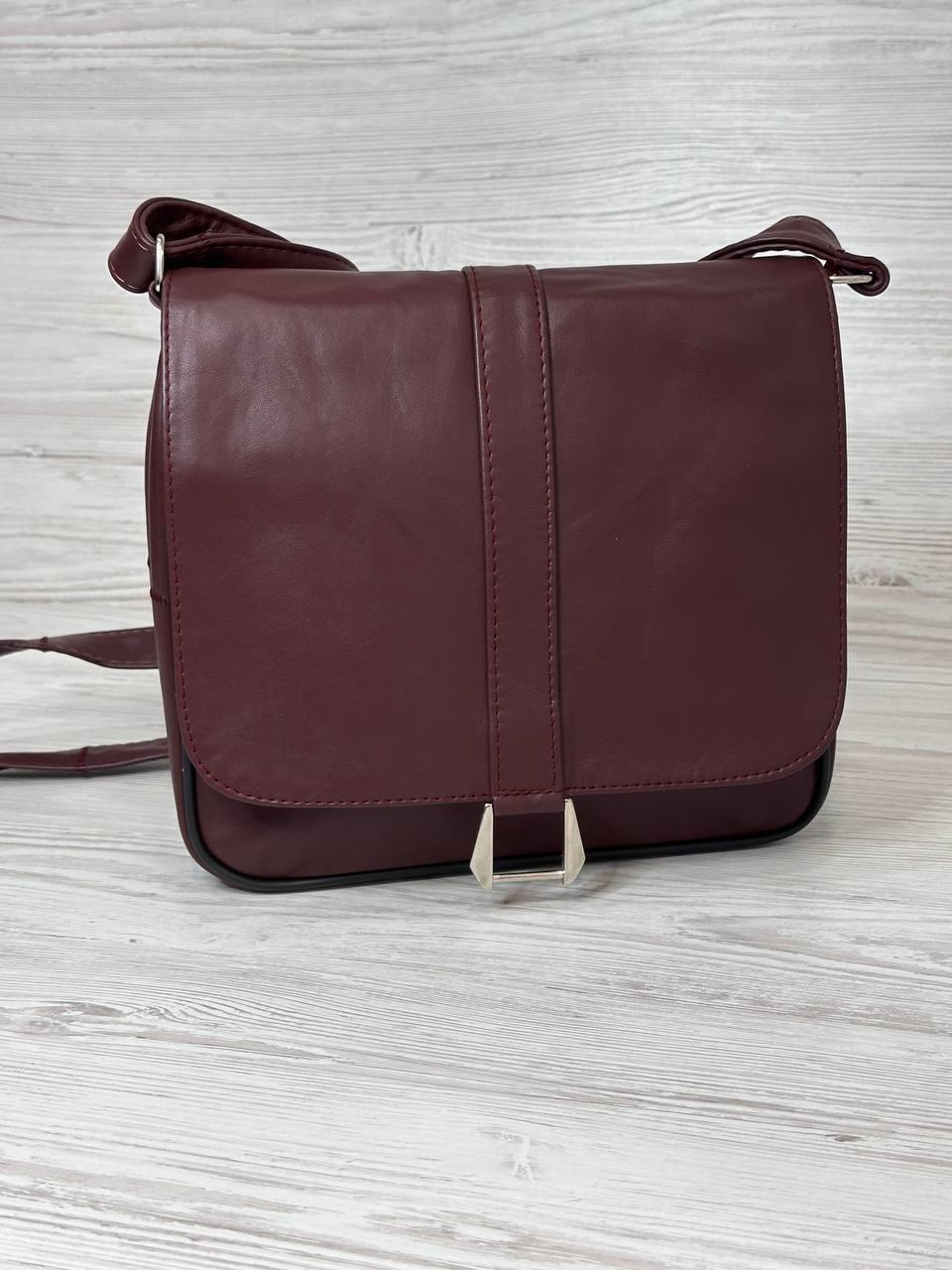 Женская сумка натуральная кожа Бордовый (108035)