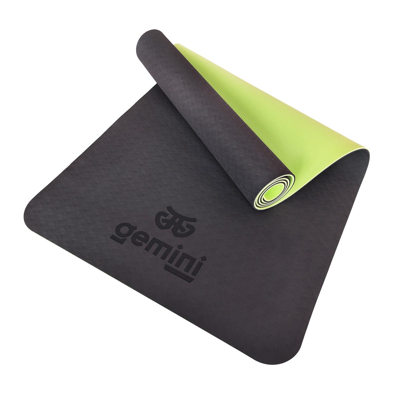 Коврик для фитнеса и йоги Gemini Pro GE-6BLGR TPE/TC 6 мм (14729314)