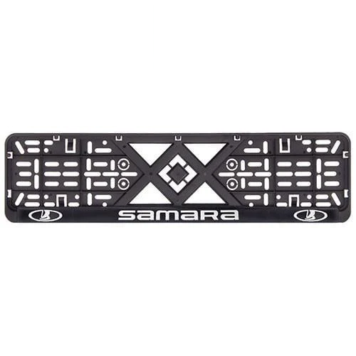 Рамка номера пластик SR с хромированной рельефной надписью SAMARA