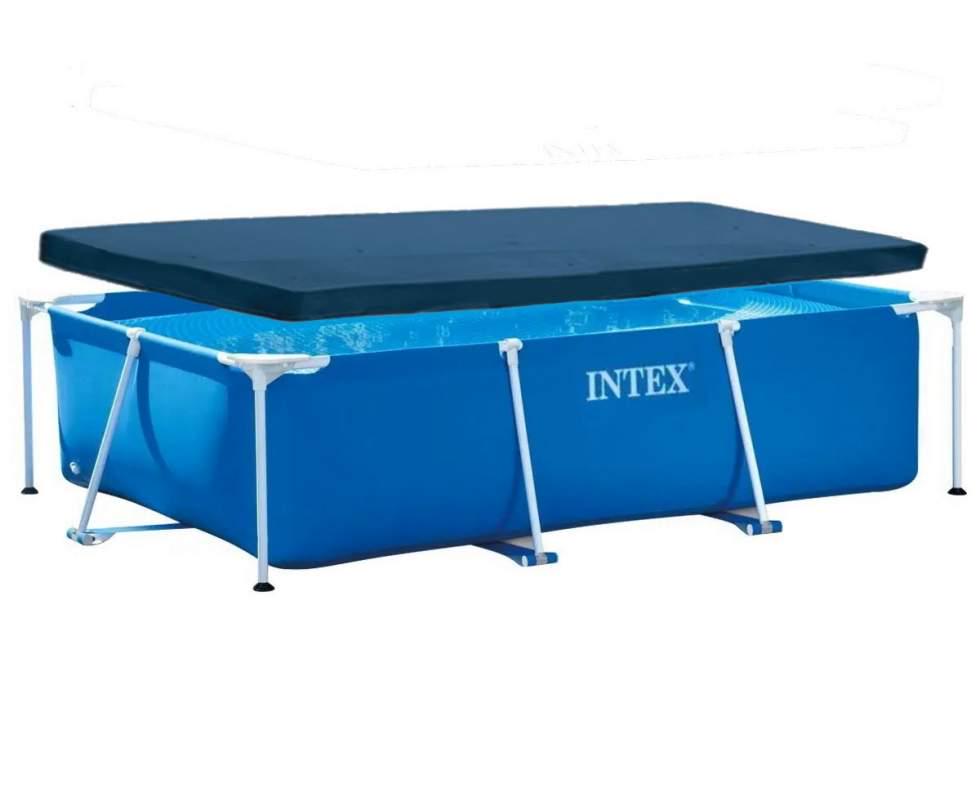 Бассейн каркасный Intex Rectangular Frame Pool 300-200-75 см в комплекте с тентом 28038