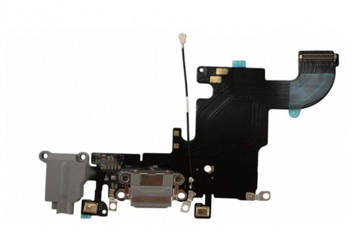 Шлейф Desay для iPhone 6S коннектора наушников/коннектора зарядки с микрофоном и компонентами