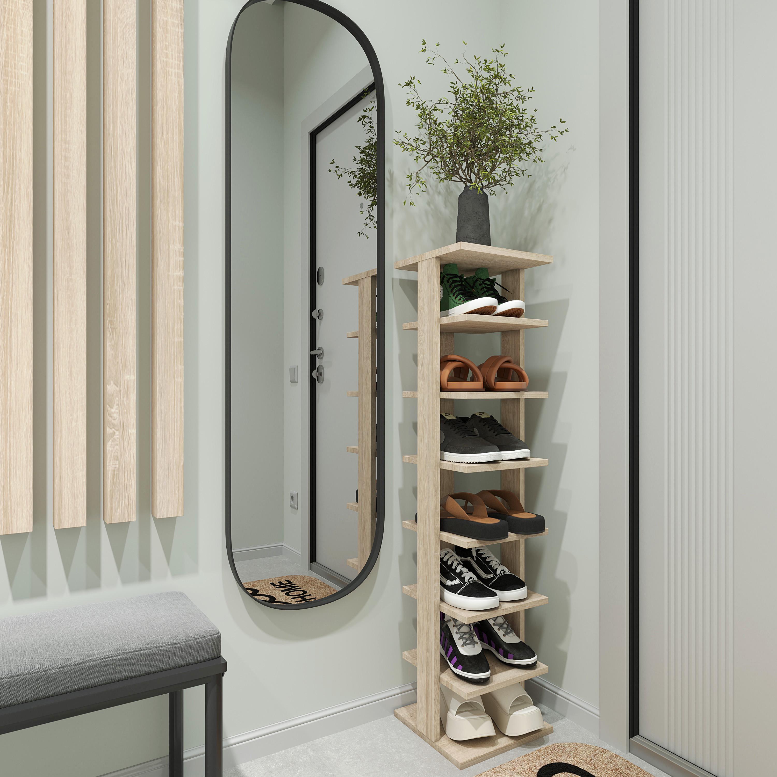 Полиця тумба для взуття 114х28х26 см Дуб сонома - фото 1