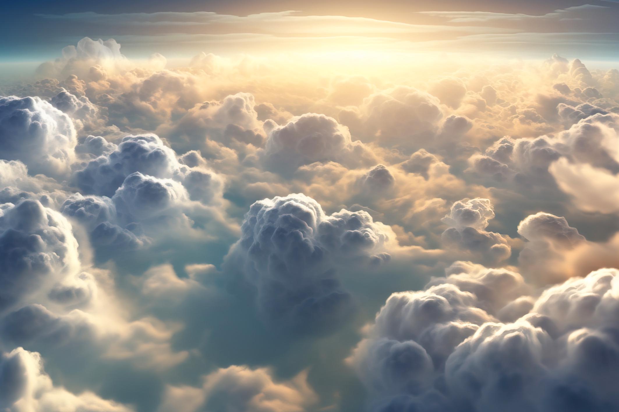 Фотошпалери флізелінові Upstream Хмари в променях сонця 285х190 см (S5NTR-093/4)