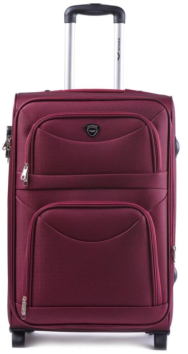 Чемодан тканевый Wings 6802 малый 2 колеса Бордовый (Vt00006)