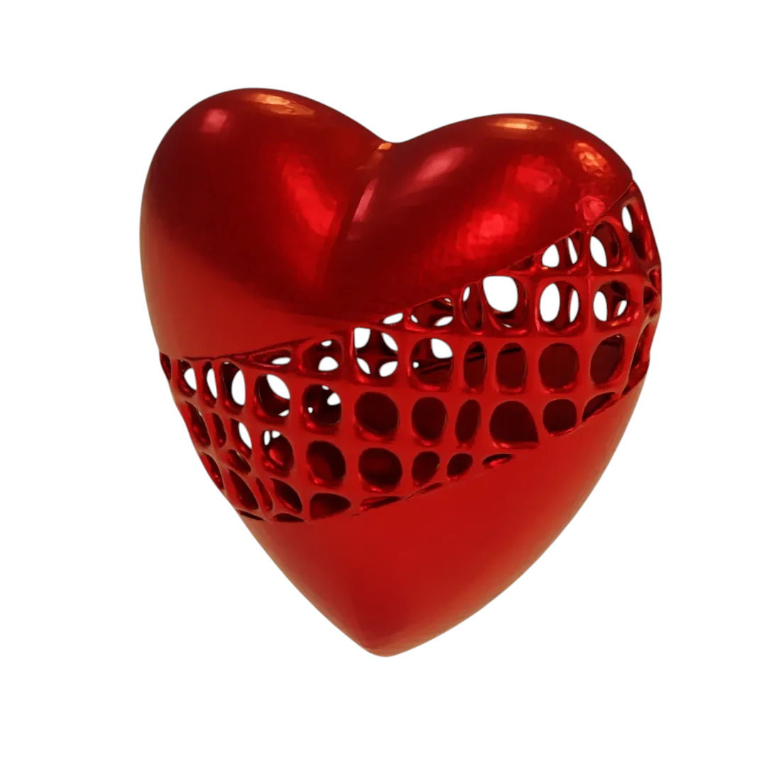 Декоративный элемент Valentine Heart Design 2 8 см 3D-печатанный