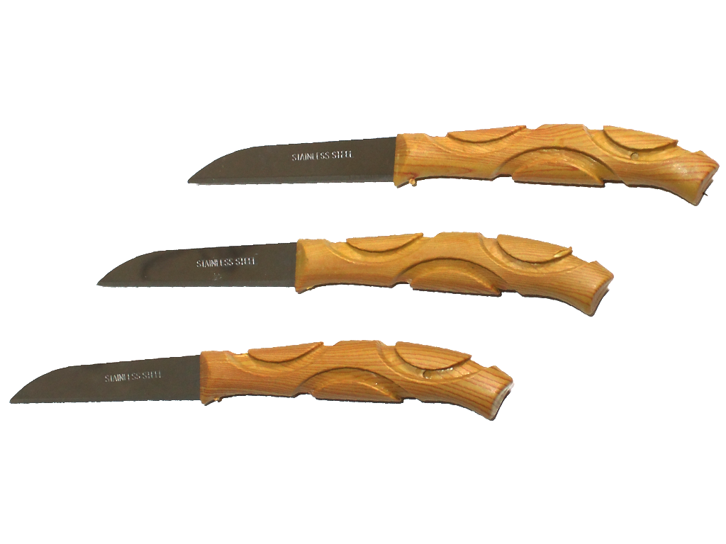 Ножи для картофеля с деревянной ручкой набор 12 шт. 15,5 см Ножи для картофеля с деревянной ручкой набор 12 шт. 15,5 см