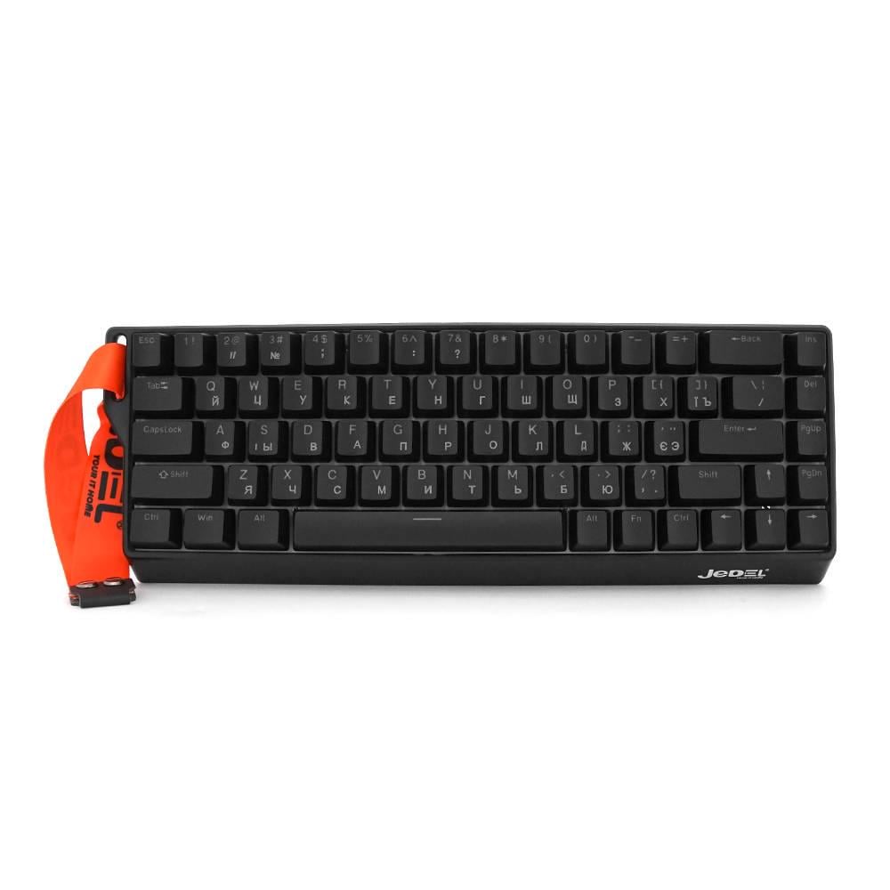 Клавіатура механічна USB JEDEL KL-166 RGB підсвічування Eng/Укр/Рус 370х140х55 мм Black (35726)