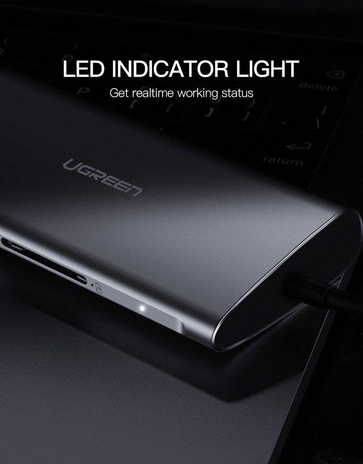 Концентратор UGREEN CM179 Multi Port 9в1 Type-C Adapter (40873) - фото 13