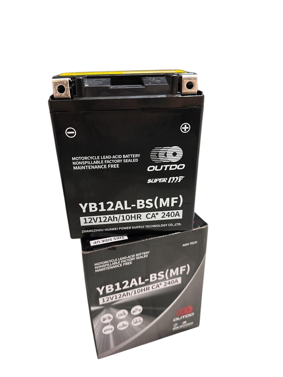 Аккумулятор мототехники AGM OUTDO YB12AL-BS MF 132х78хh158 (100018)