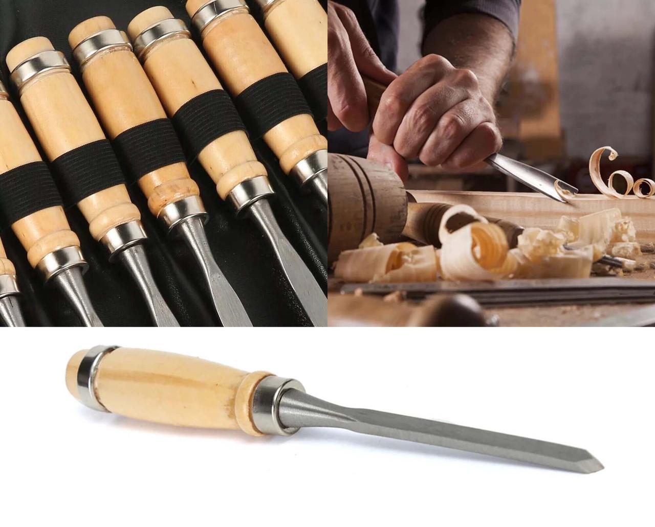 Набор стамесок для резьбы по дереву 12 шт. - фото 8