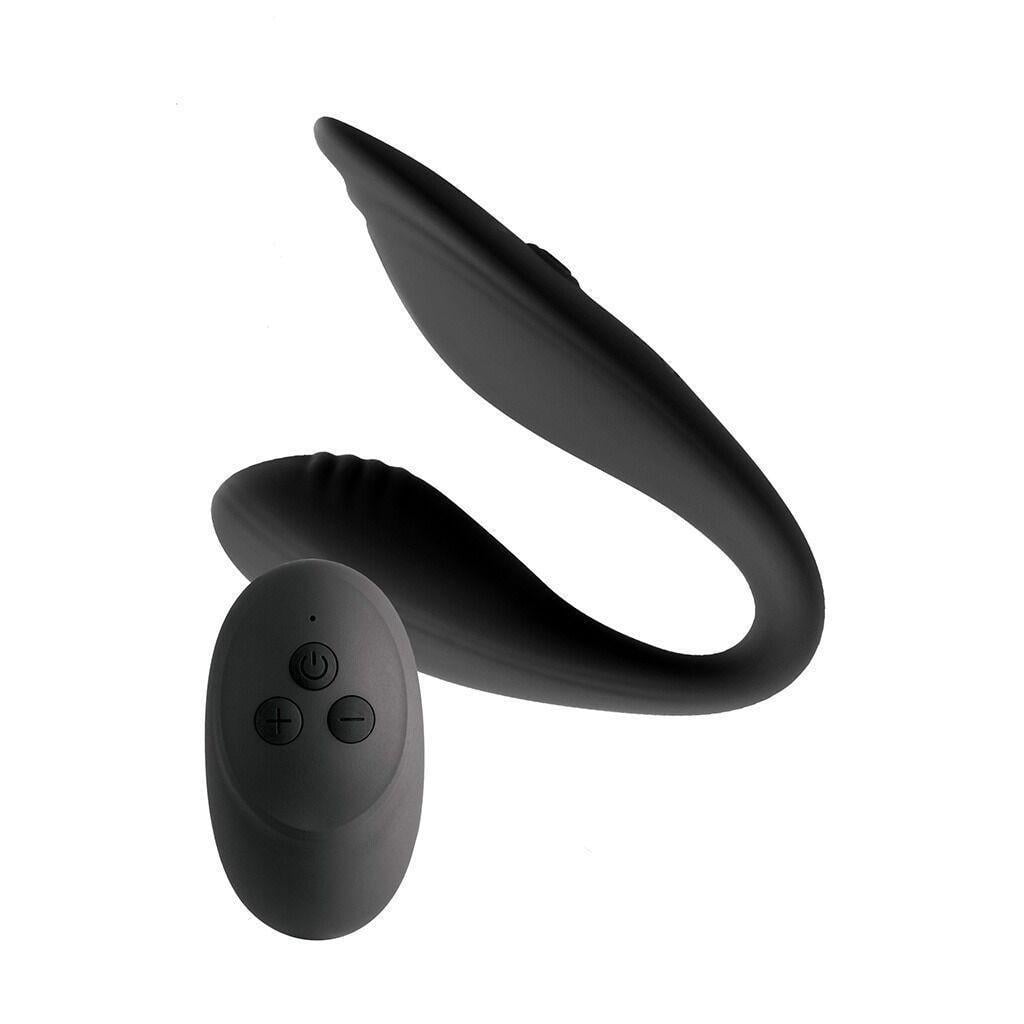 Вибратор двойной S Pleasures Premium Delight для клитора и точки G 10 режимов Черный (SX1611)