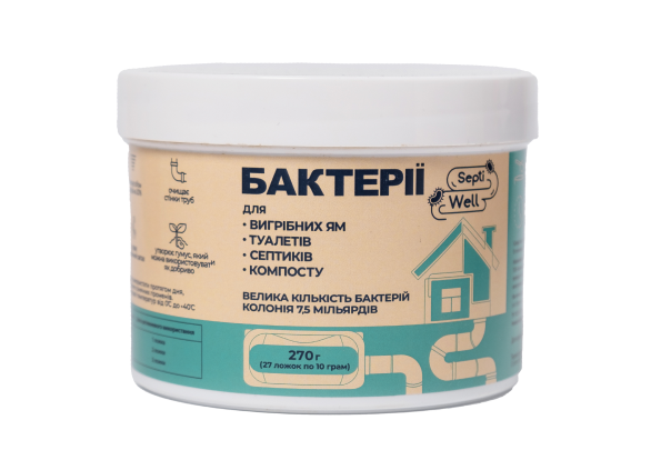 Бактерії для вигрібних ям та септиків SeptiWell порошок 270 г (4820278500523)