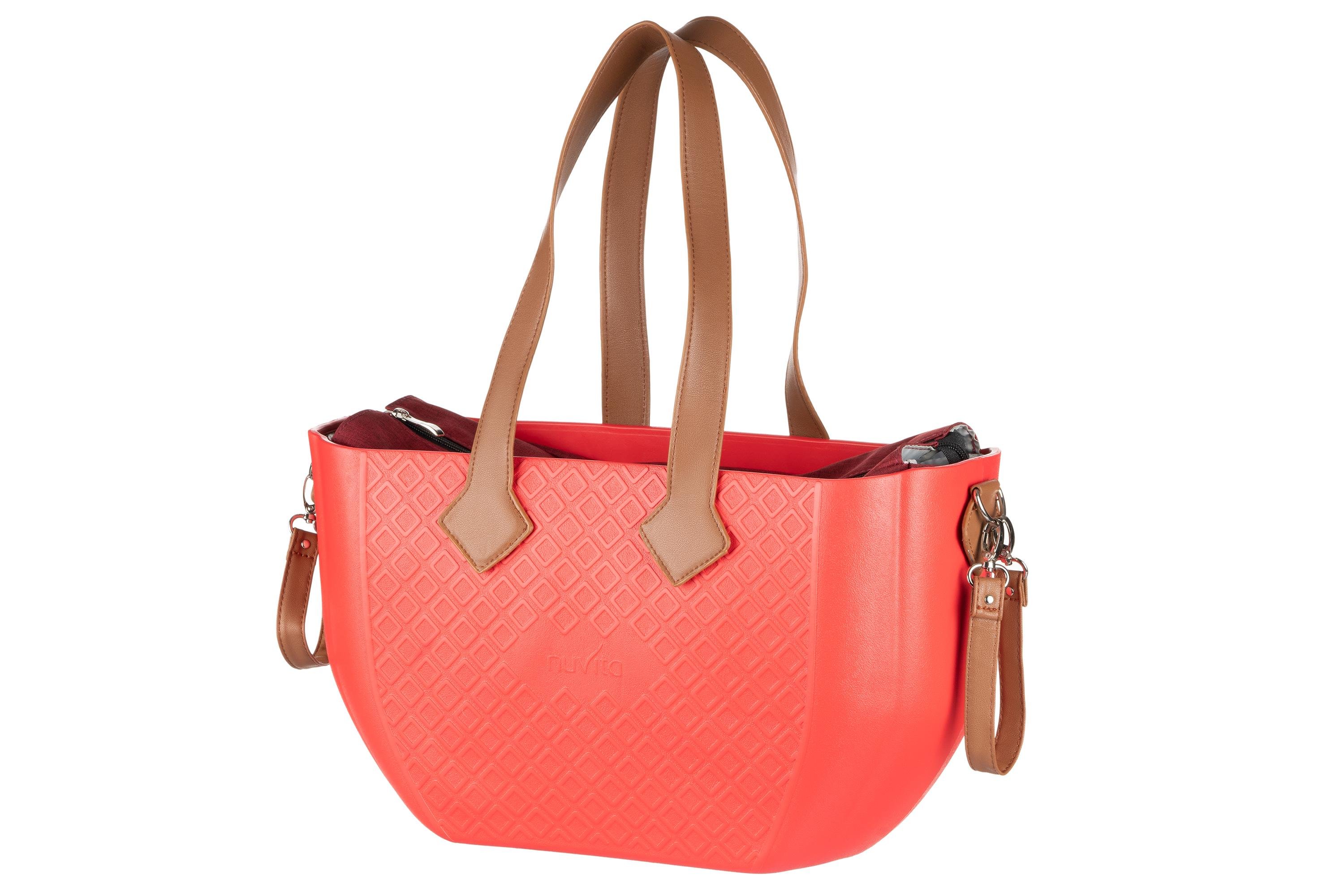 Сумка-органайзер для коляски Nuvita MyMia водонепроницаемая с ковриком для смены подгузников 45х15х24 см Red Brown