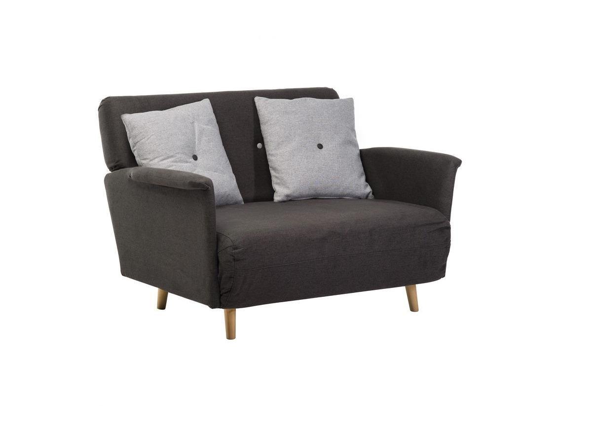 Диван-софа раскладной для кабинета, гостиной, офиса Vetro Mebel Сабина 1200х900х800 дерево/ткань цвет натуральный/серый