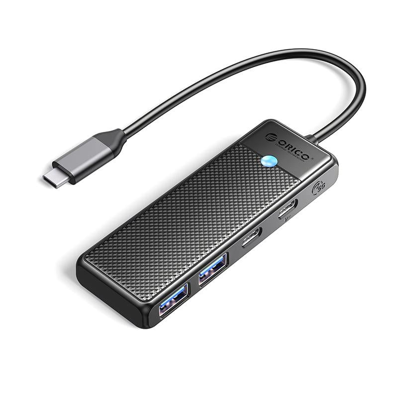 USB-хаб Orico PAPW2AC-C3-015-BK-EP USB Type-C 4в1 PD 100W Black (CA914210)