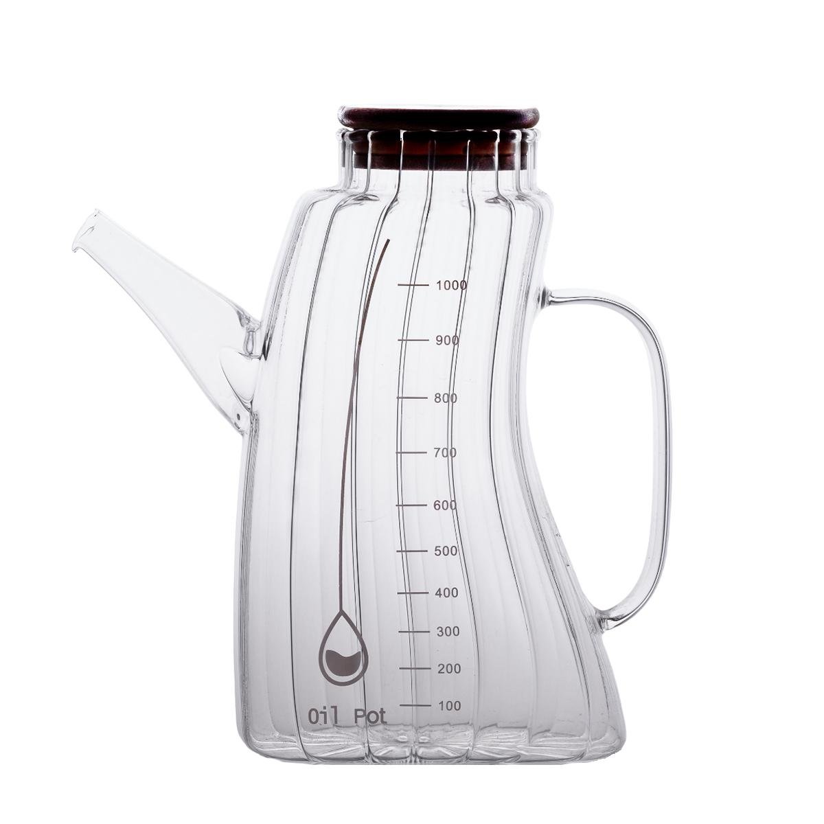 Глечик для олії та оцту з боросилікатного скла 1 л (HP-34-3)