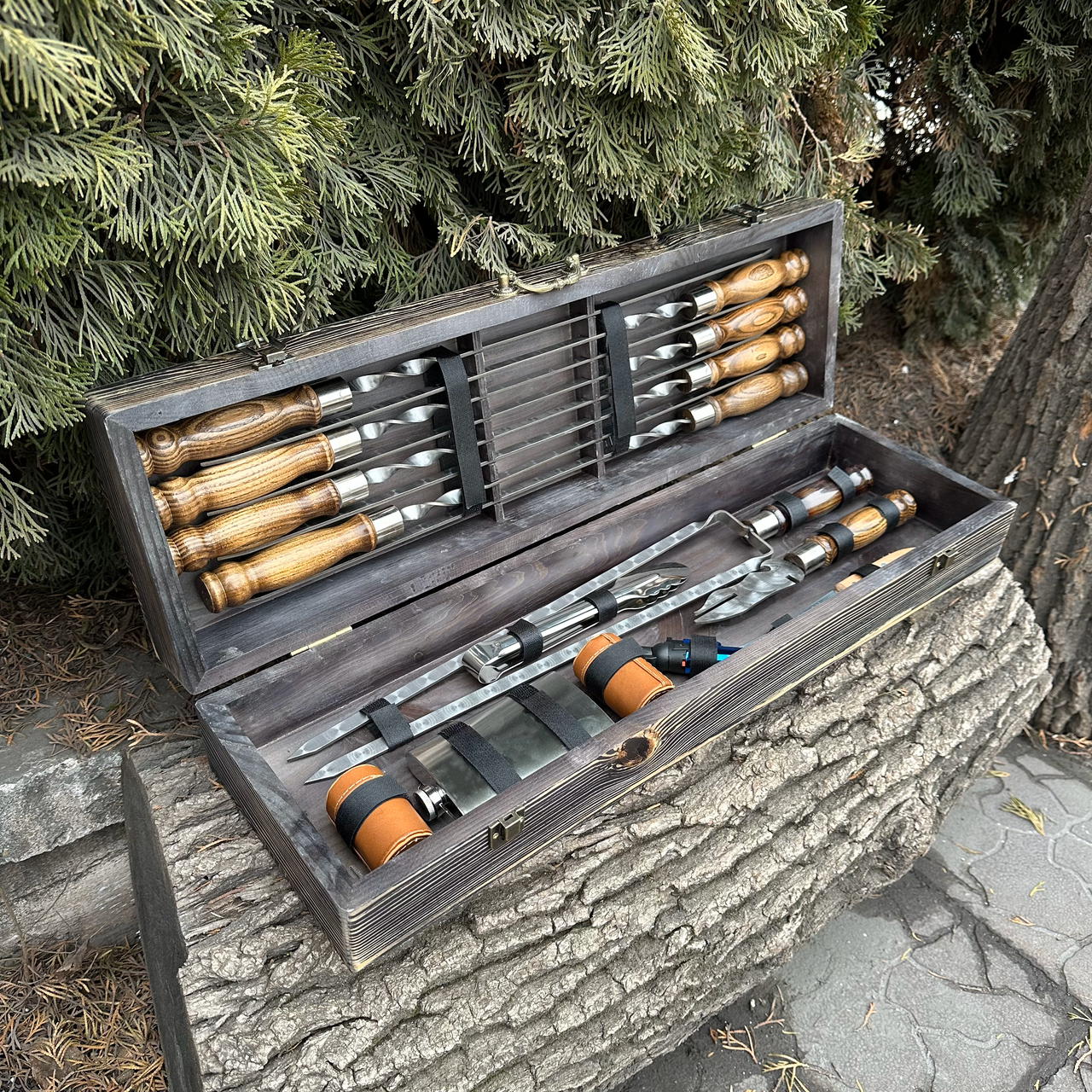 Набор подарочный для барбекю Mzavod Охотник Темно-коричневый (27728904) - фото 2 Набор подарочный для барбекю Mzavod Охотник Темно-коричневый (27728904) - фото 2