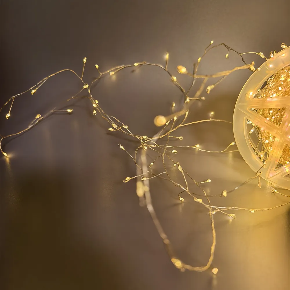 Гірлянда світлодіодна мішура Роса 50 м 1500 LED 220V 8 режимів Теплий білий - фото 7 Гірлянда світлодіодна мішура Роса 50 м 1500 LED 220V 8 режимів Теплий білий - фото 7