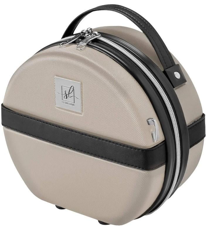 Кейс для косметики SEMI LINE 5 л Champagne/Black (T5674-1)