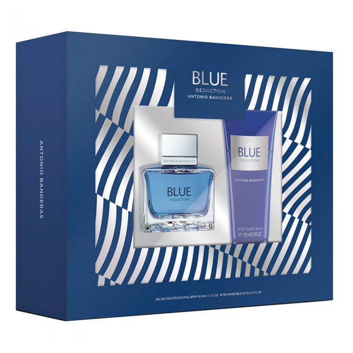 Подарочный набор для мужчин Antonio Banderas Blue Seduction туалетная вода 50 мл и бальзам после бритья 75 мл (376521)