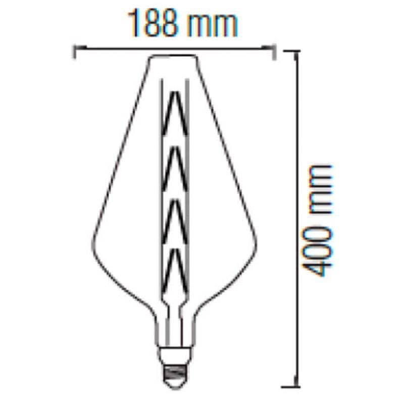 Лампа светодиодная Horoz Electric Filament Paradox-Xl 8W E27 2400К Титан - фото 3