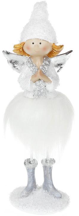 Фигурка декоративная Ангел в меховой юбке 20 см