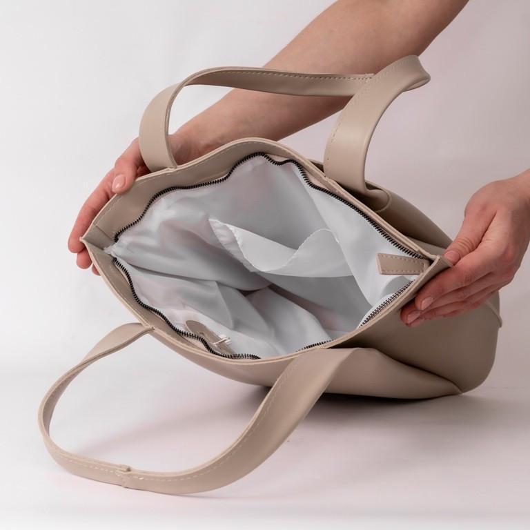 Сумка женская XENIA № 46-21 тоут из глаткой экокожи Бежевый - фото 4 Сумка женская XENIA № 46-21 тоут из глаткой экокожи Бежевый - фото 4