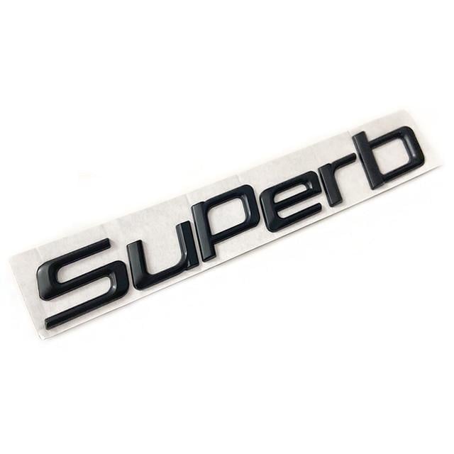 Эмблема надпись Superb на багажник Skoda Черный глянцевый (1686986158)