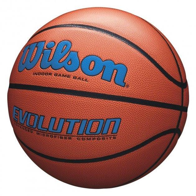 Мяч баскетбольный Wilson Evolution 295 Game Ball р. 7 Royal (WTB0595XB0704)