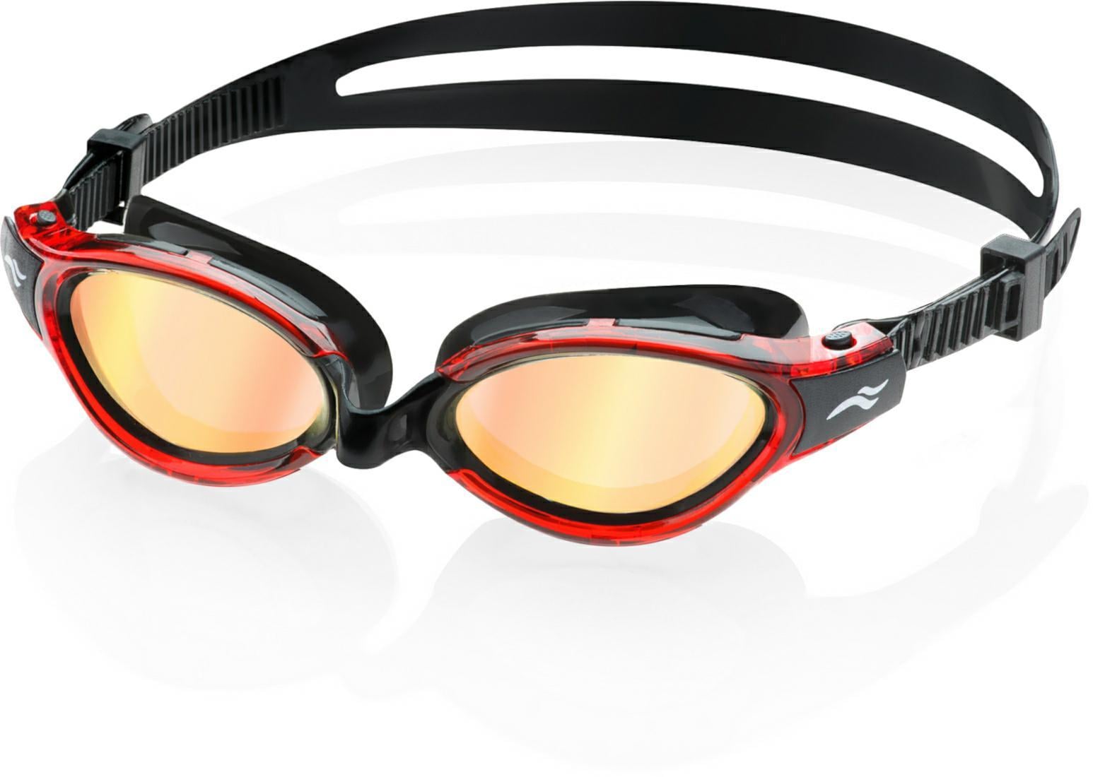 Очки для плавания Aqua Speed TRITON 2.0 MIRROR 60409 Уни OSFM Черный/Красный