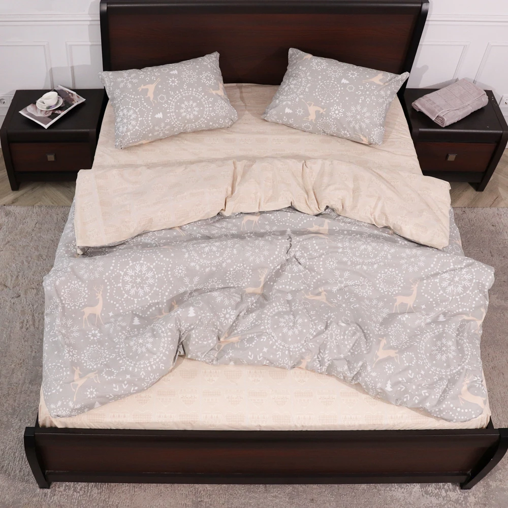 Комплект постельного белья Gold из бязи двуспальный евро 200х220 cм (151144)