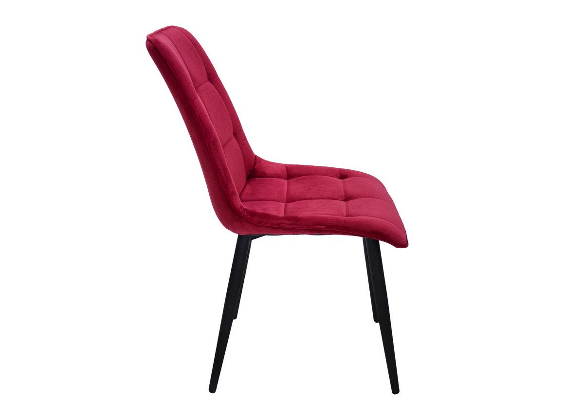 Стул кухонный Intarsio Charlie 890х430х500 мм (мягкий для кухни/гостиной/офиса) Металл/Ткань Велюр цвет Черный/Бордо (CHARLIECDBL59)