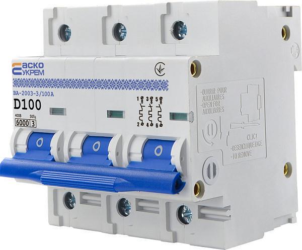 Автоматический выключатель АСКО-УКРЕМ ВА-2003 3P D 100А (A0010030004)