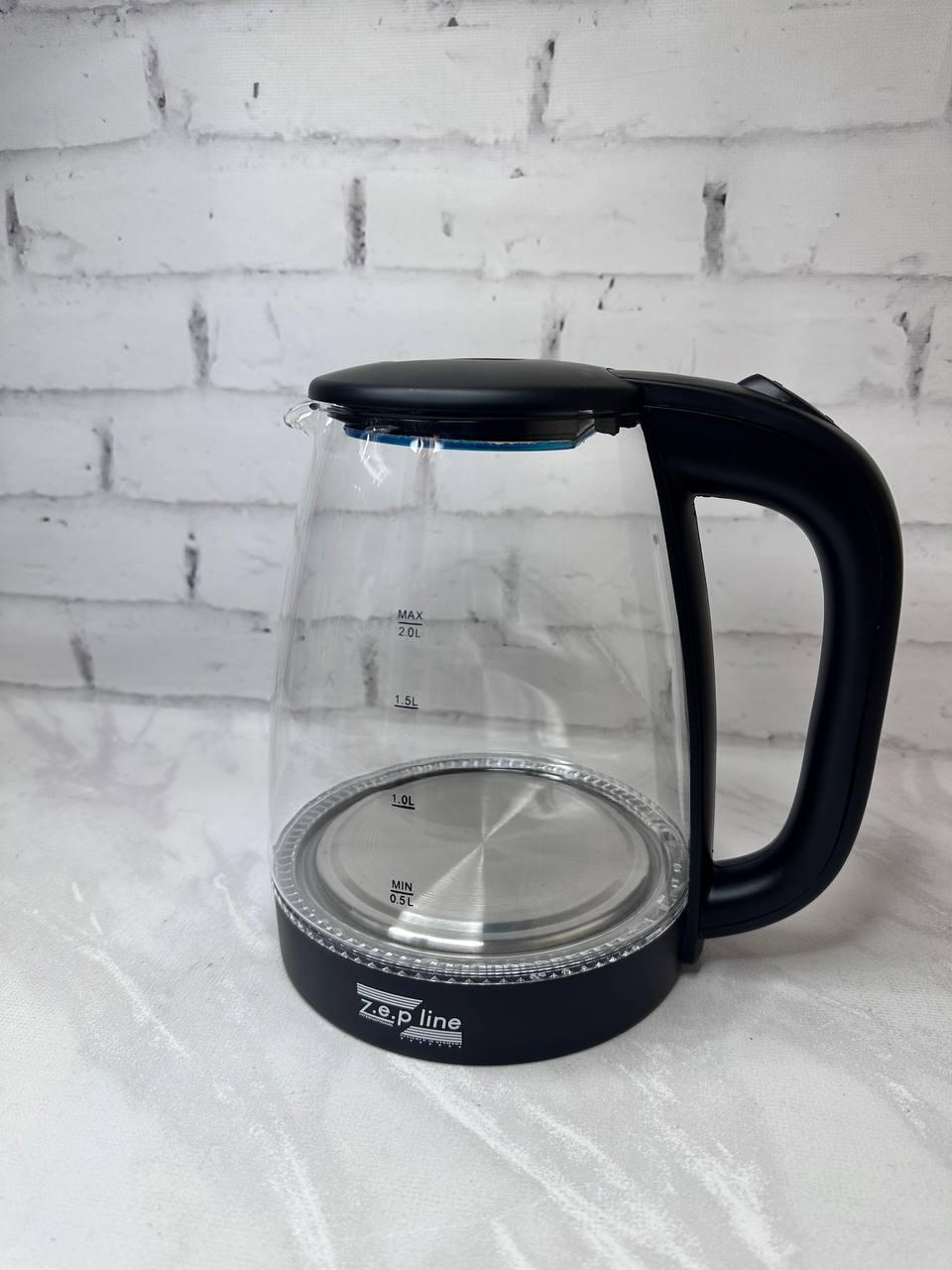 Электрочайник ZepLine ZP-991 стеклянный с подсветкой 2200W 2 л (14586889)