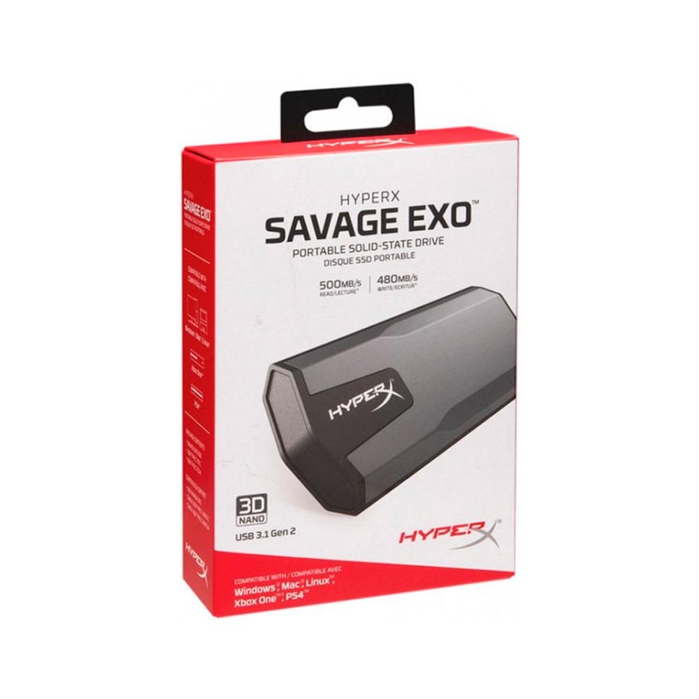 SSD накопичувач зовнішній SSD 2.5" USB 480GB Kingston HyperX Savage EXO Black (SHSX100/480G) - фото 5 SSD накопичувач зовнішній SSD 2.5" USB 480GB Kingston HyperX Savage EXO Black (SHSX100/480G) - фото 5